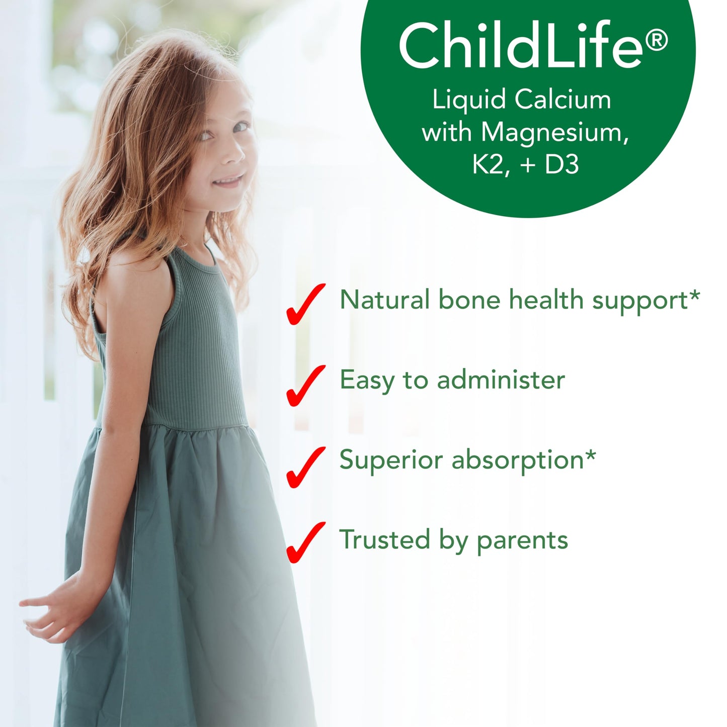 ChildLife Essentials Liquid Calcium for Kids – On-The-Go, Orange Flavor