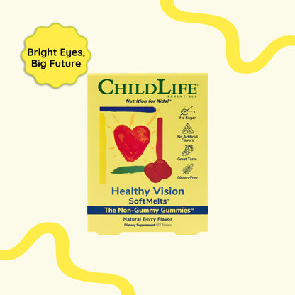 CHILDLIFE ESSENTIALS Healthy Vision SoftMelt Gummies for Kids – Lutein & Zeaxanthin (27 Tablets)