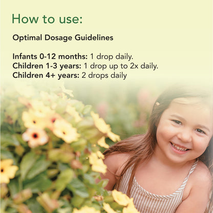 CHILDLIFE Essentials Organic Vitamin D3 Drops for Infants & Newborns – 400 IU/Drop, USDA Organic
