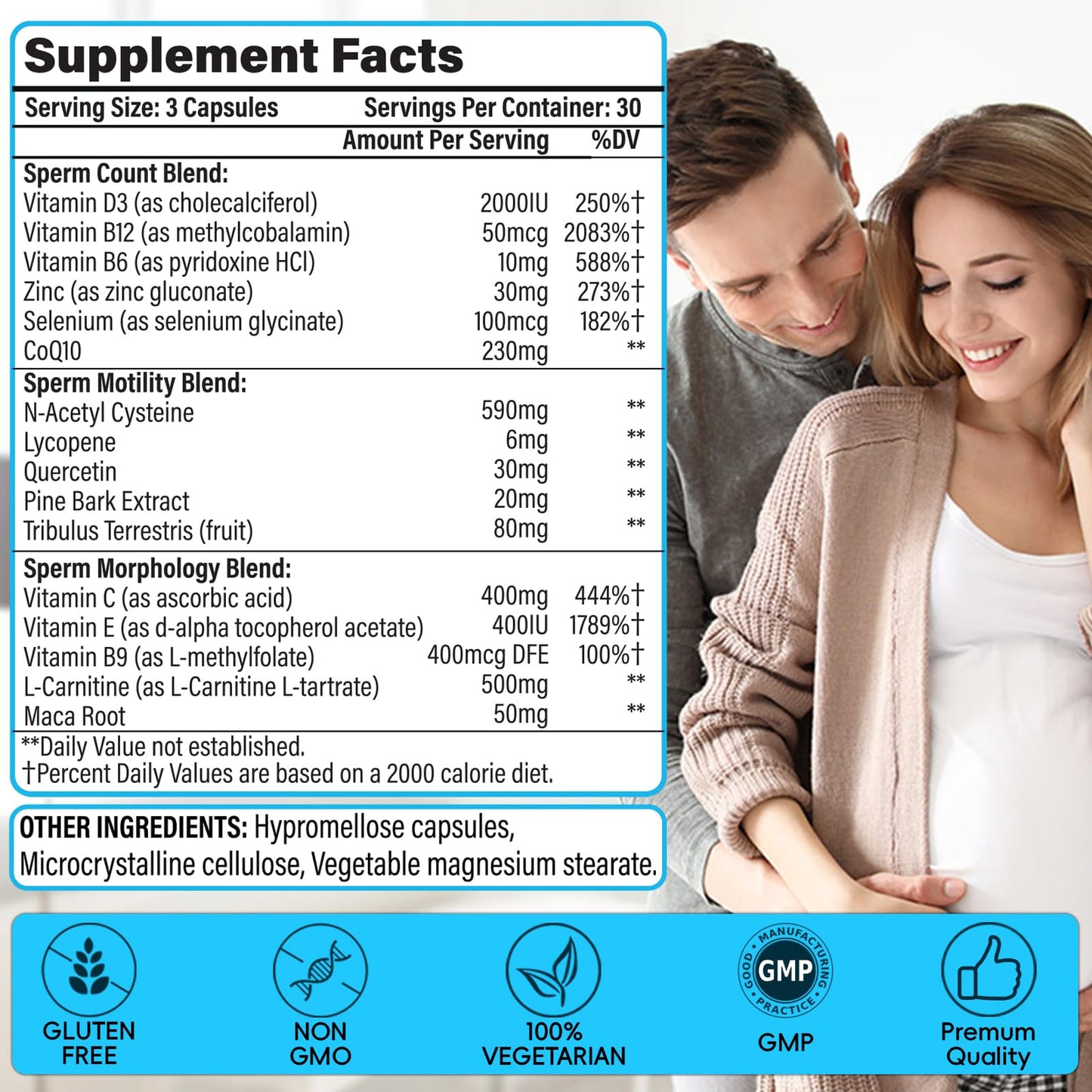 Chisytkiy Male Fertility Supplements — 90 Caps (Maca, Zinc, CoQ10)