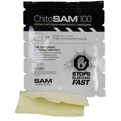 Chito-SAM 100 4\" X 4\" - Pure Chitosan Hemostatic Dressing