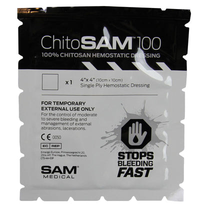 Chito-SAM 100 4\" X 4\" - Pure Chitosan Hemostatic Dressing