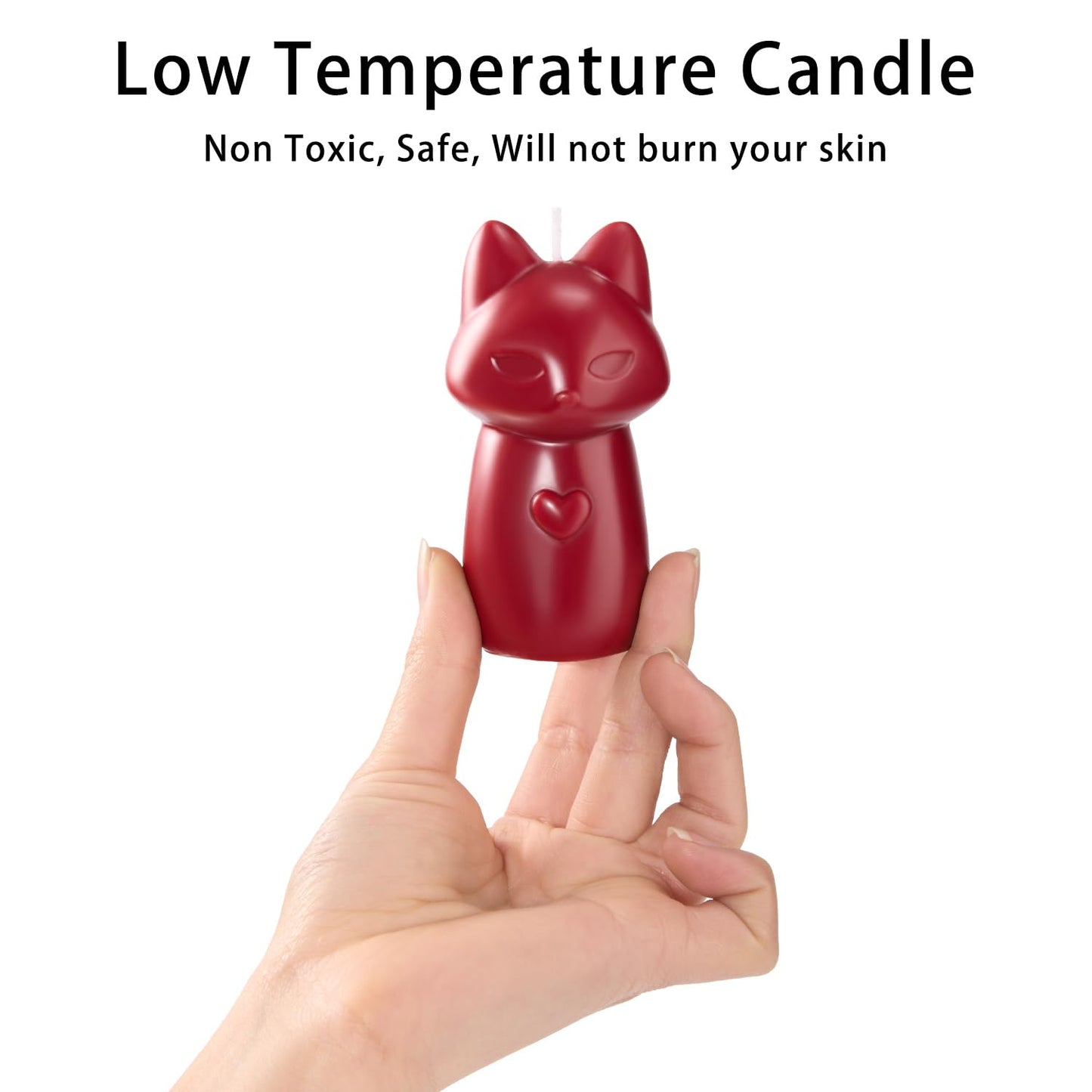 Chloefu LAN Scented Candles – Low-Temp Wax Play (2 Pack, Black & Red)