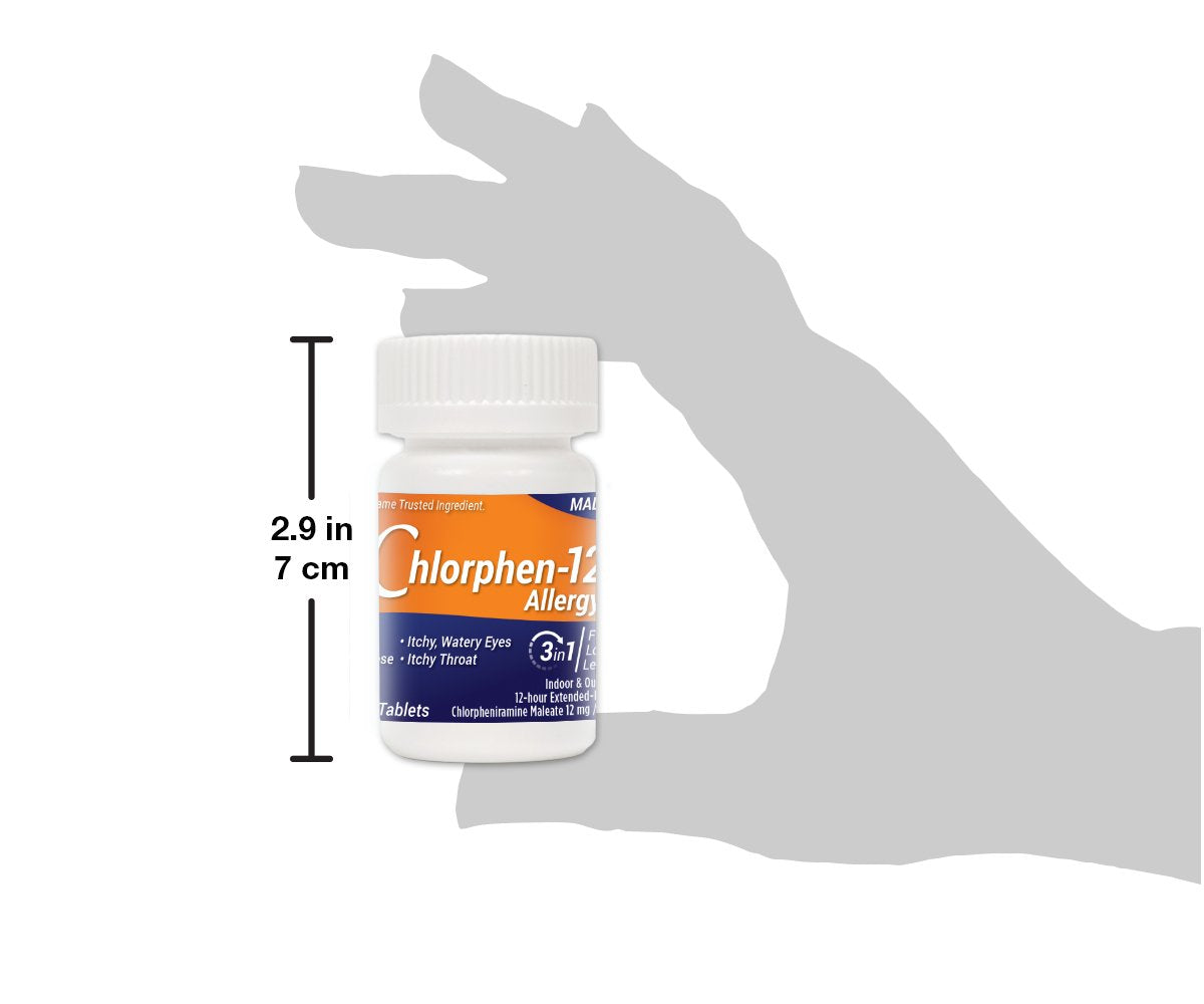 Chlorpheniramine Maleate Extended Release 12 mg - Chlor-Trimeton | 60 Tablets