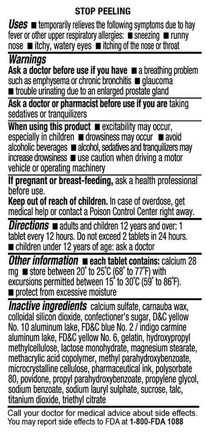 Chlorpheniramine Maleate Extended Release 12 mg - Chlor-Trimeton | 60 Tablets