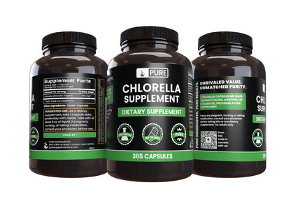 Pure Original Ingredients Chlorella (365 Capsules) No Magnesium or Rice Fillers | Always Pure, Lab Verified