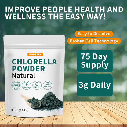 Chlorella Powder Natural – Immune & Liver Support, Vegan Protein, 8 oz