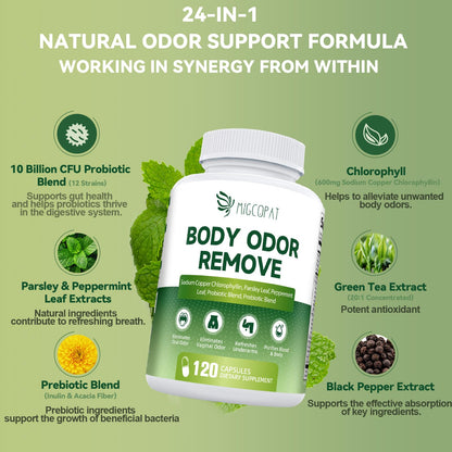 Chlorophyll Body Deodorizing Capsule - 10B CFU Probiotics, 120 Caps