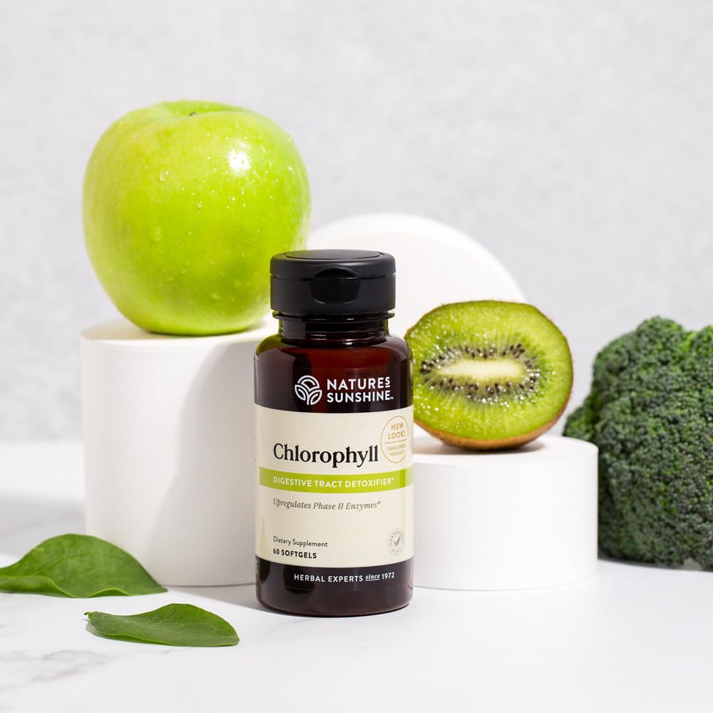 Nature's Sunshine Chlorophyll 60 Softgel Capsules – Digestion, Immunity & Detox Support