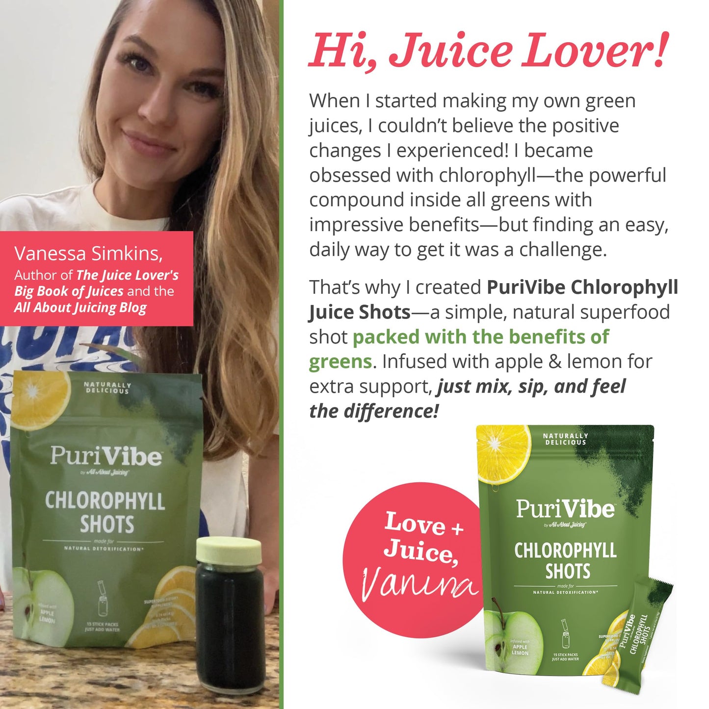 All About Juicing Chlorophyll Green Juice Shots - Clean Energy, Detox, Alkalize | PuriVibe