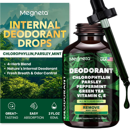 Chlorophyll Liquid Drops – Natural Body Deodorant (2 oz)