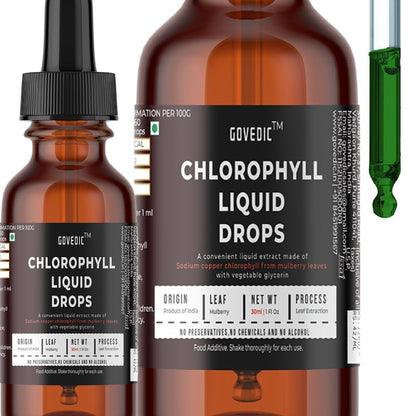 Chlorophyll Liquid Drops 30ml – 60 Servings | Sodium Copper Chlorophyllin