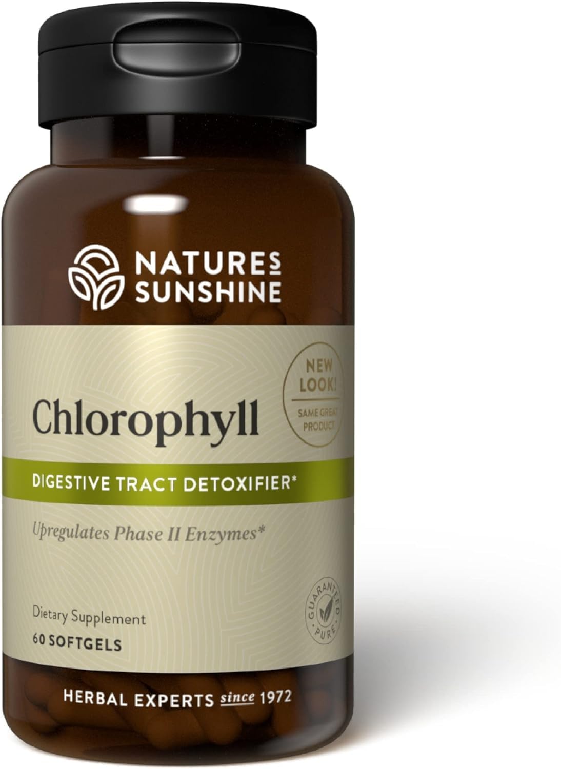 Nature's Sunshine Chlorophyll 60 Softgel Capsules – Digestion, Immunity & Detox Support