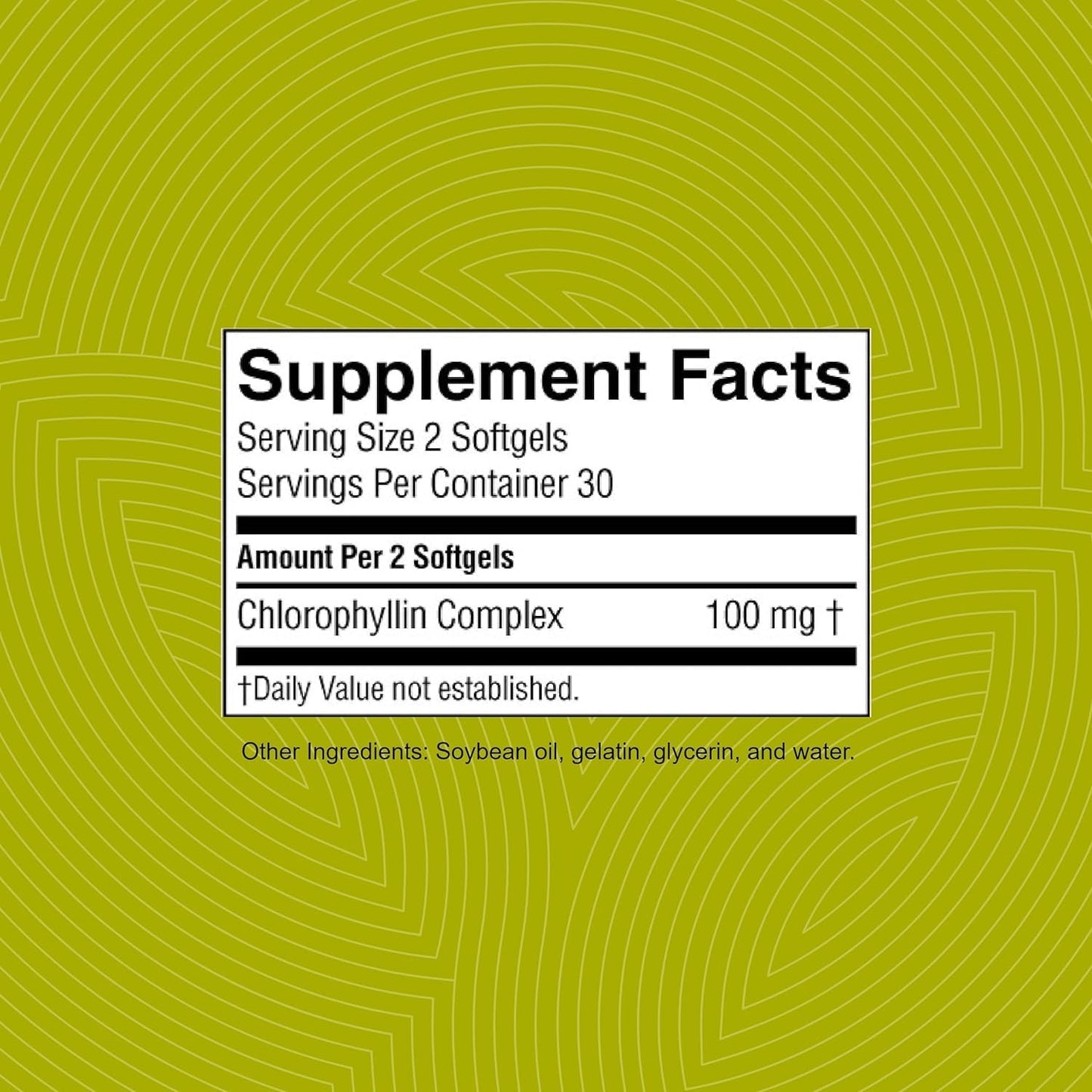 Nature's Sunshine Chlorophyll 60 Softgel Capsules – Digestion, Immunity & Detox Support