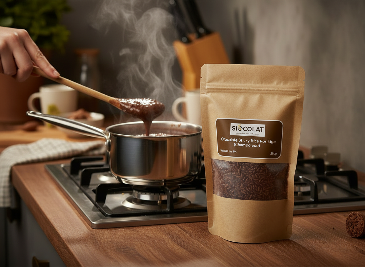 Pack of 3 No Added Sugar Vegan Chocolate Rice Porridge – Guilt-Free Champorado