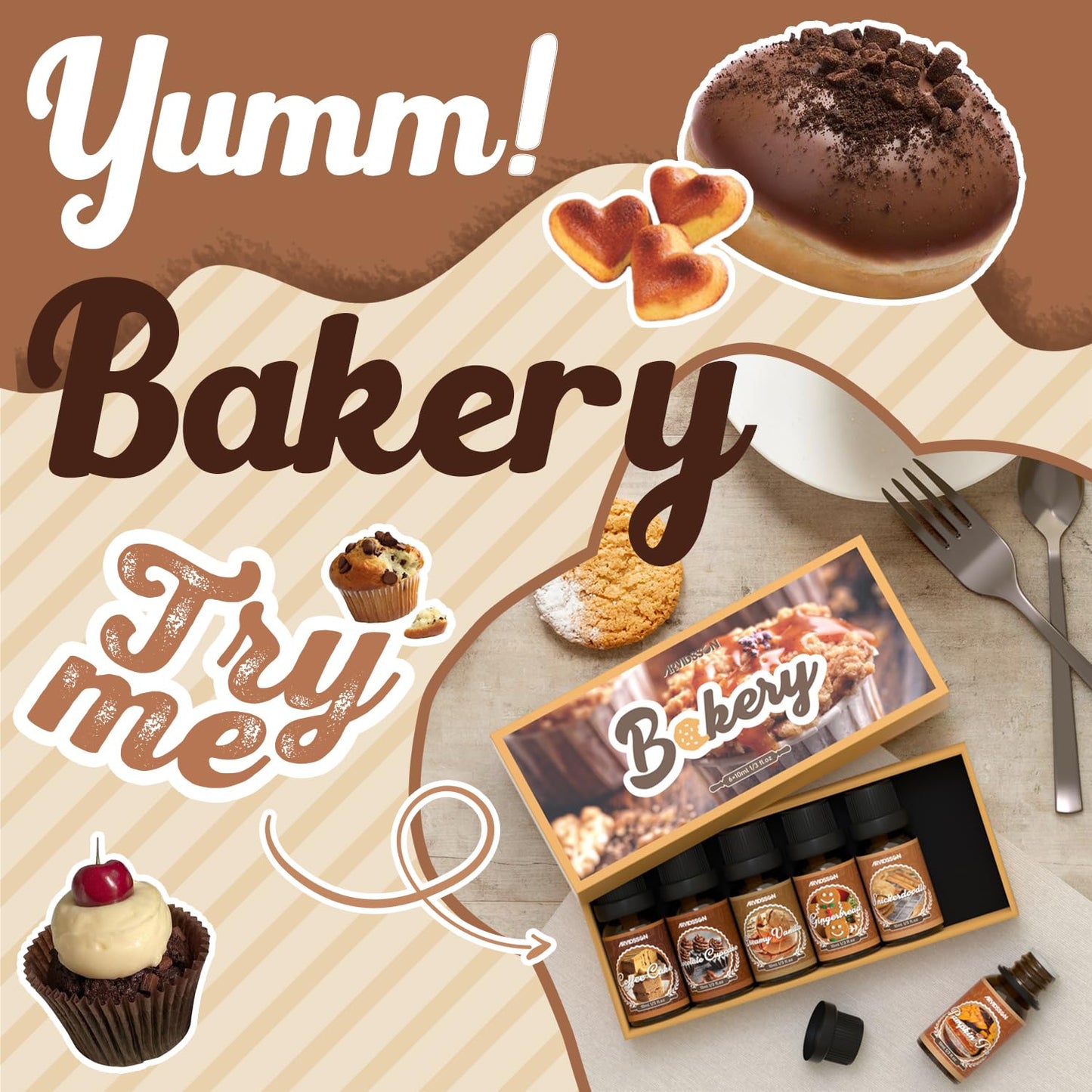 Bakery Fragrance Oils Set | ARVIDSSON Dessert Scents for Candles