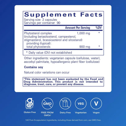 Pure Encapsulations CholestePure – Phytosterol Complex for Healthy Lipid Metabolism | 180 Capsules BritishVita | Premium UK Vitamins & Wellness Supplements
