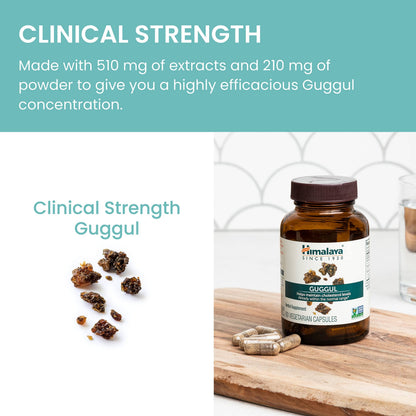 Himalaya Guggul - Liver Support & Cholesterol Health (Vegan, Non-GMO, Gluten Free) - 720 mg, 60 Capsules