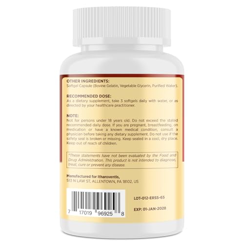 Cholesterol Supplements with Plant Sterols, Niacin, Red Yeast Rice, Bergamot, Omega-3 & Garlic - Advanced Absorption Formula - 90 Softgels