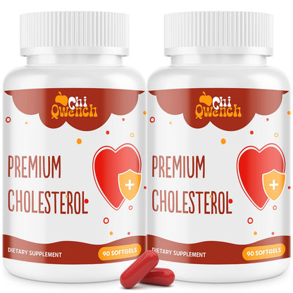 Cholesterol Supplements with Plant Sterols, Niacin, Red Yeast Rice & Citrus Bergamot - 180 Softgels