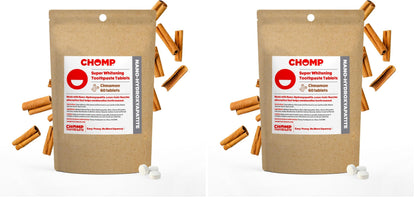 Chomp Cinnamon Toothpaste Tablets with Nano Hydroxyapatite – Refill Pack 2