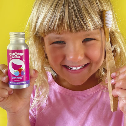 Chomp Junior Very Berry Toothpaste Tablets – Nano Hydroxyapatite (Pack of 2)
