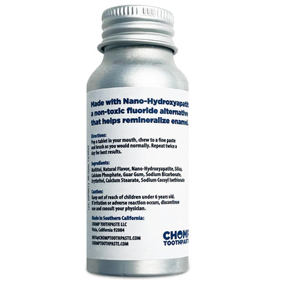 Chomp Super Whitening Toothpaste Tablets with Nano Hydroxyapatite | Fluoride Free