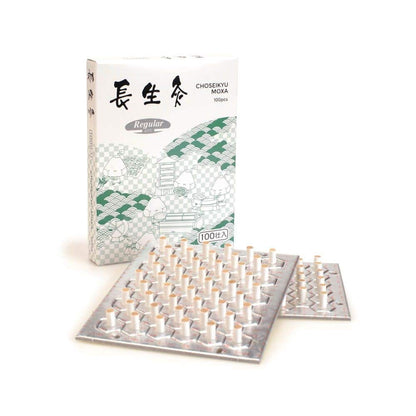 Chosei-Kyu-Ibuki Moxa (Box of 100) - 1 Box | Stick-On Moxa Cylinders