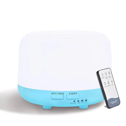 CHOUWEEK 300ML Ultrasonic Air Diffuser for Essential Oils – Remote Control, 7-Color LED, Auto-Off & Timers for Home, Bedroom, Office, Kids