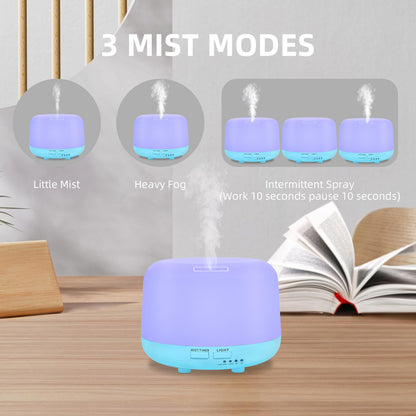 CHOUWEEK 300ML Ultrasonic Air Diffuser for Essential Oils – Remote Control, 7-Color LED, Auto-Off & Timers for Home, Bedroom, Office, Kids