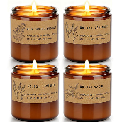 Christmas Candle Gifts for Women – 36 oz Scented Soy Candle Gift Set (4-Pack)