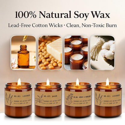 Christmas Candle Gifts for Women – 36 oz Scented Soy Candle Gift Set (4-Pack)