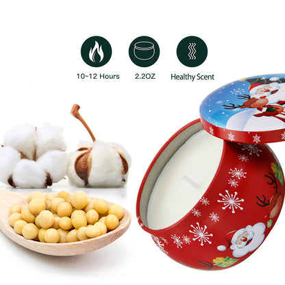 Christmas Scented Candles Gifts for Women 4 Pack – 4.4 oz Soy Aromatherapy Jar Candles