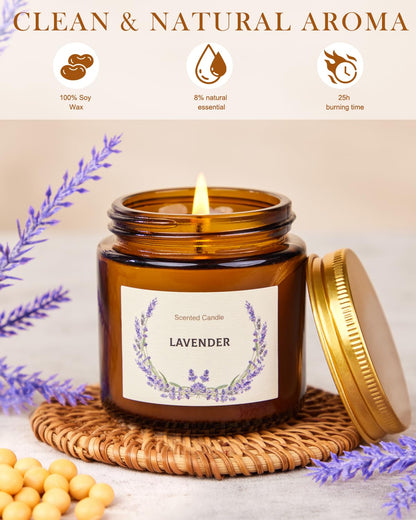 Christmas Candle Gift Set for Women – 10 Premium Soy Candles