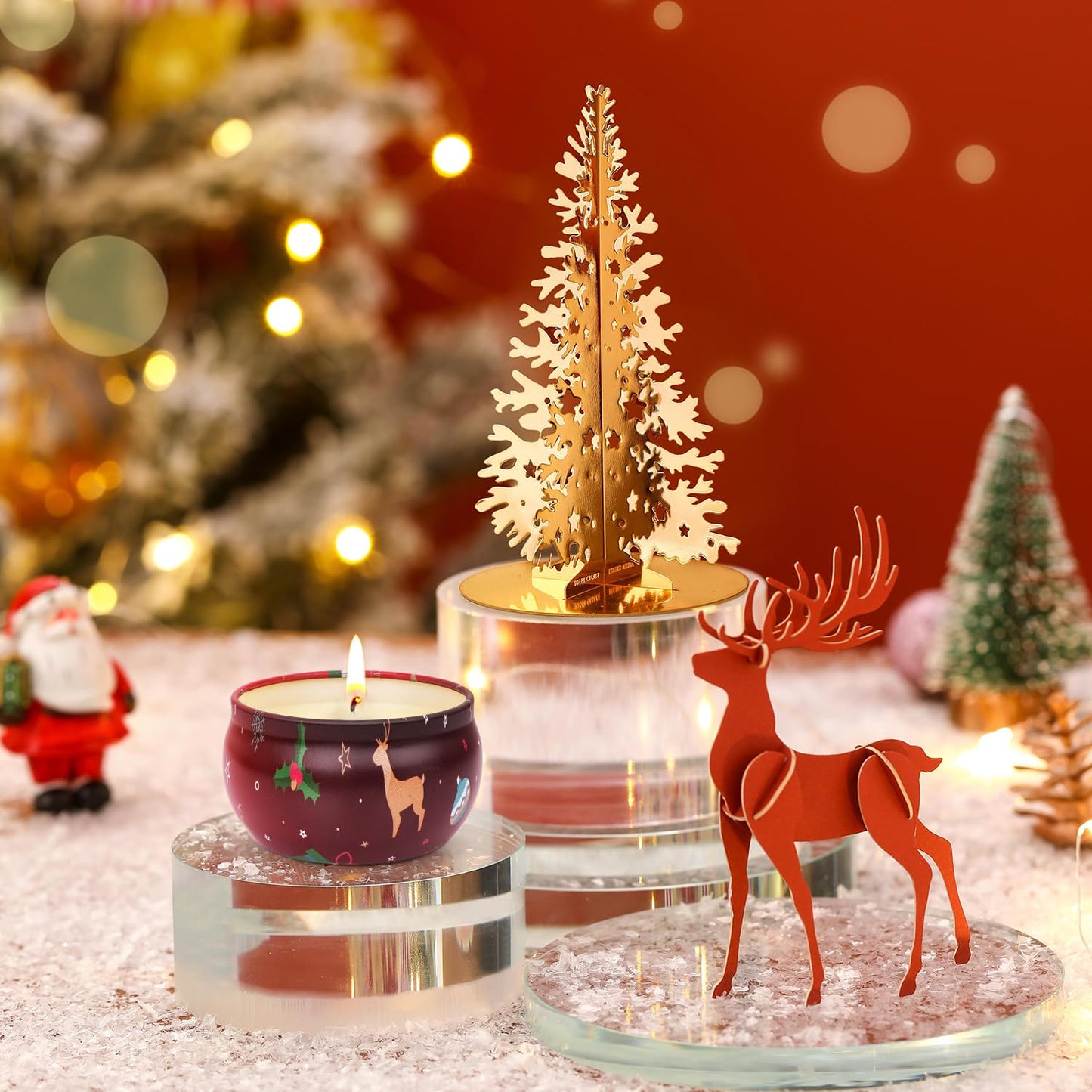 Christmas Candles Set - 4 Pack Scented Candles Gifts for Women