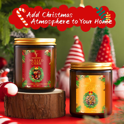 Christmas Cookie Scented Soy Candle – 7 oz Jar, Holiday Aromatherapy Gift for Home