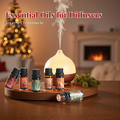 Christmas Essential Oil Set – 6 Pack for Diffuser & Candles