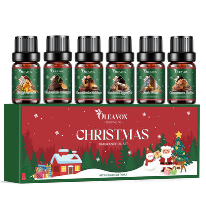 Christmas Essential Oils Set – 6 Premium Winter Fragrance Oils for Diffusers