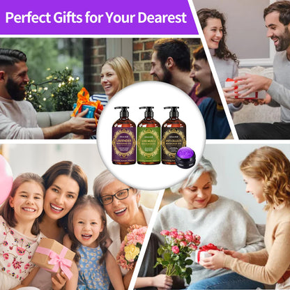 Massage Oil for Therapy - 3-Pack Gift Set with Ginger, Arnica & Lavender