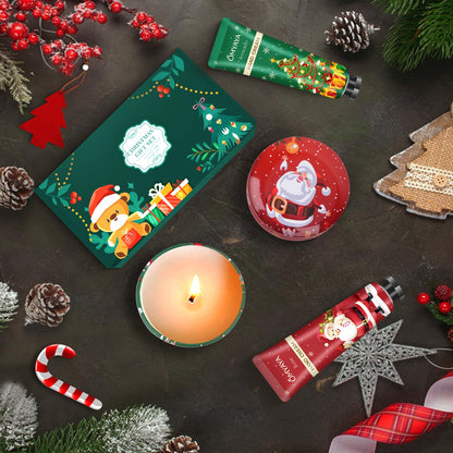 Christmas Gifts for Women: Scented Candles & Hand Cream Spa Set