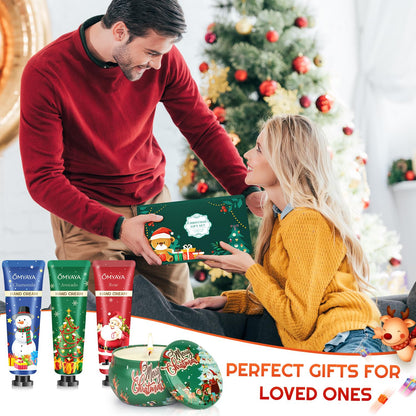 Christmas Gifts for Women: Scented Candles & Hand Cream Spa Set