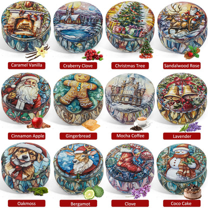 Christmas Candle Gifts Set - 12 Pack Soy Wax Candles for Women