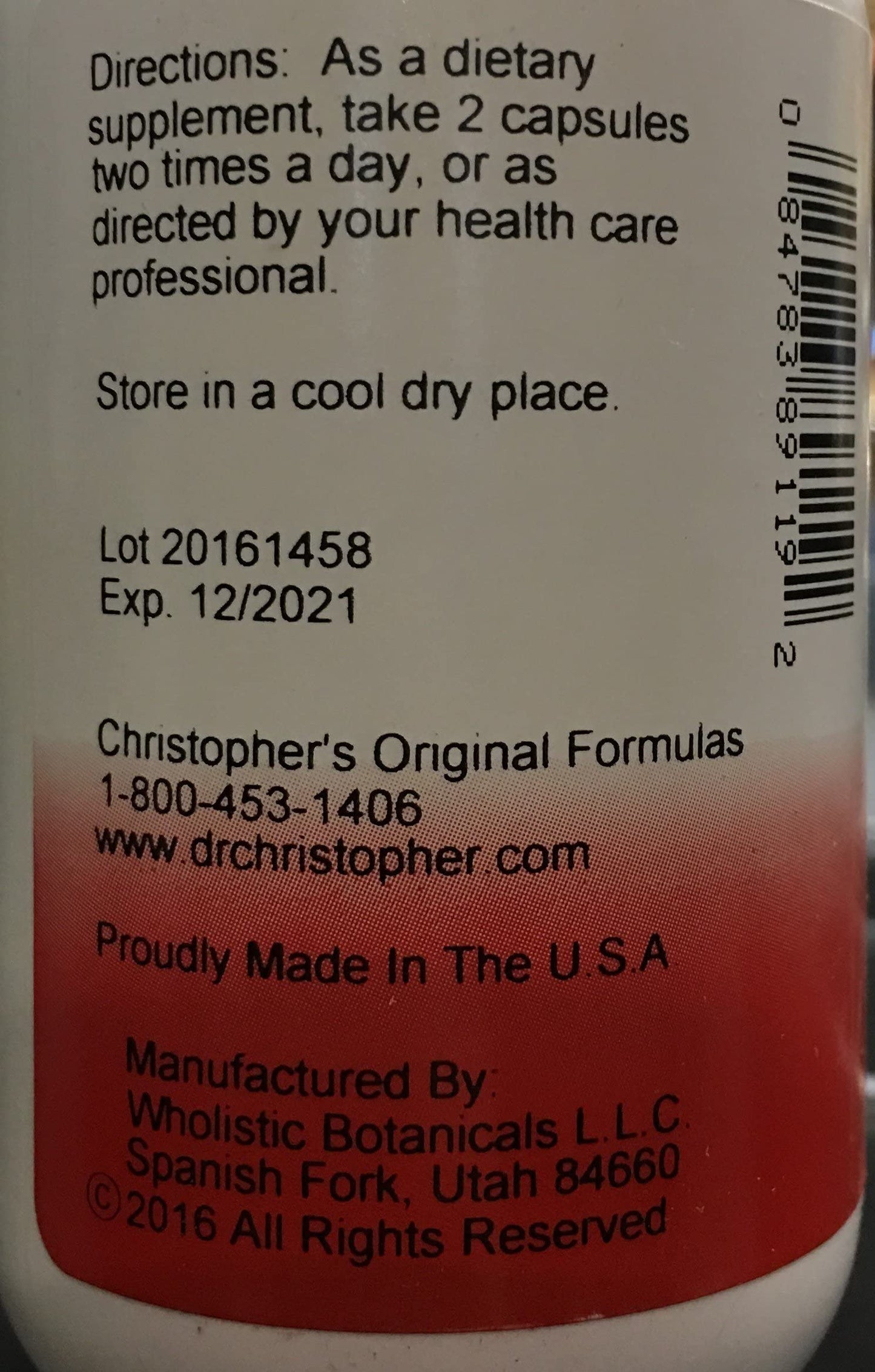 Christopher's Chest Formula – Whole-Herb Immune Support (460 mg, 100 Veg Capsules)