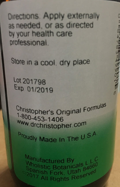 Christopher's Original Formulas Complete Tissue & Bone Massage Oil – 4 fl oz, Herbal Topical Oil