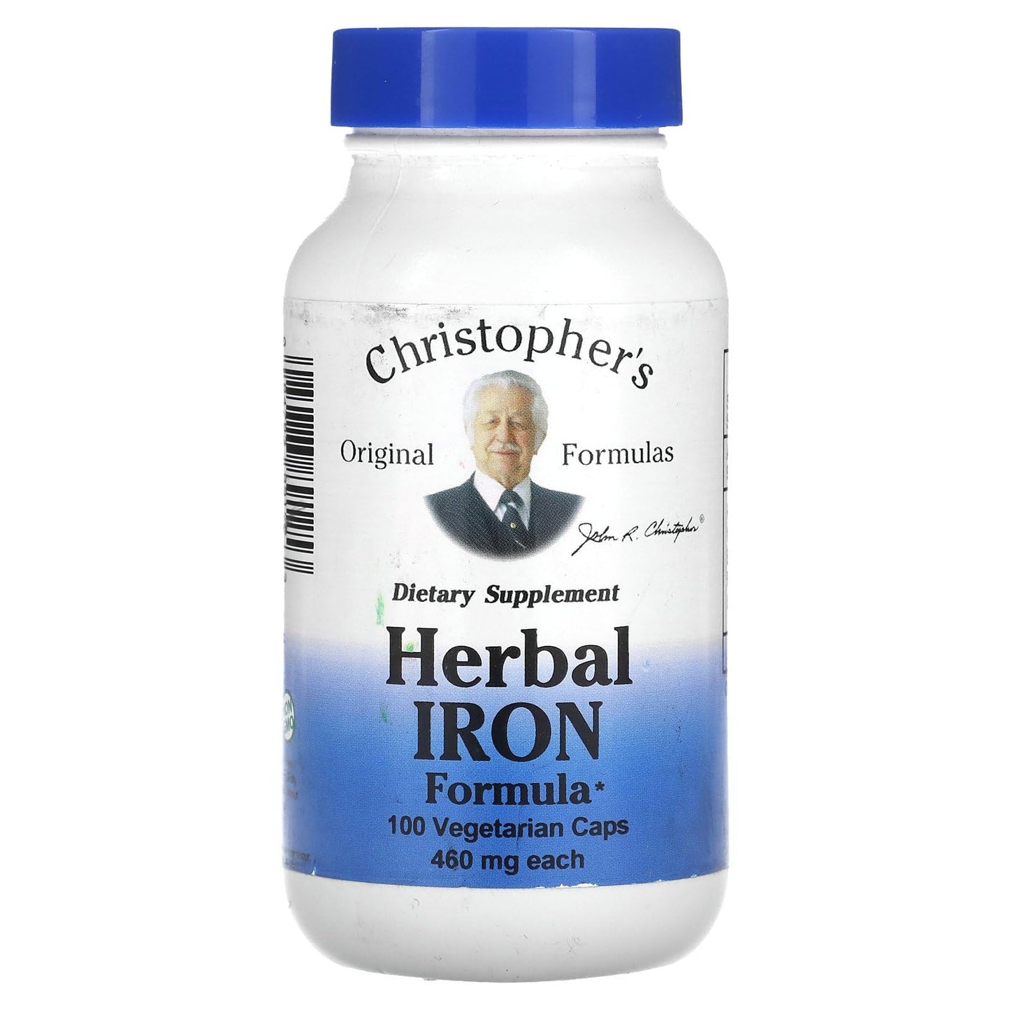 Christopher's Original Formulas Herbal Iron Formula – Natural Iron Support (450 mg) – 100 Vegetarian Capsules