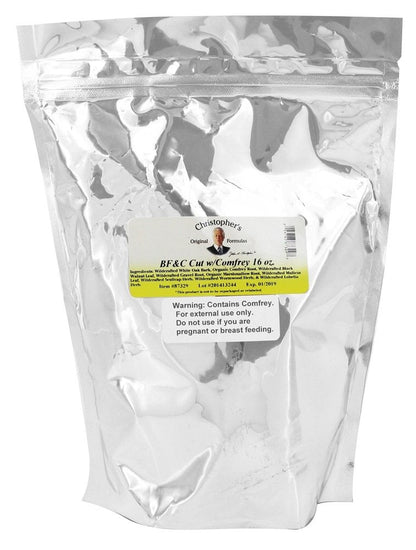 Christopher's Original Formulas BF&C Cut with Comfrey, 16 oz – Herbal Support for Bones, Flesh & Cartilage