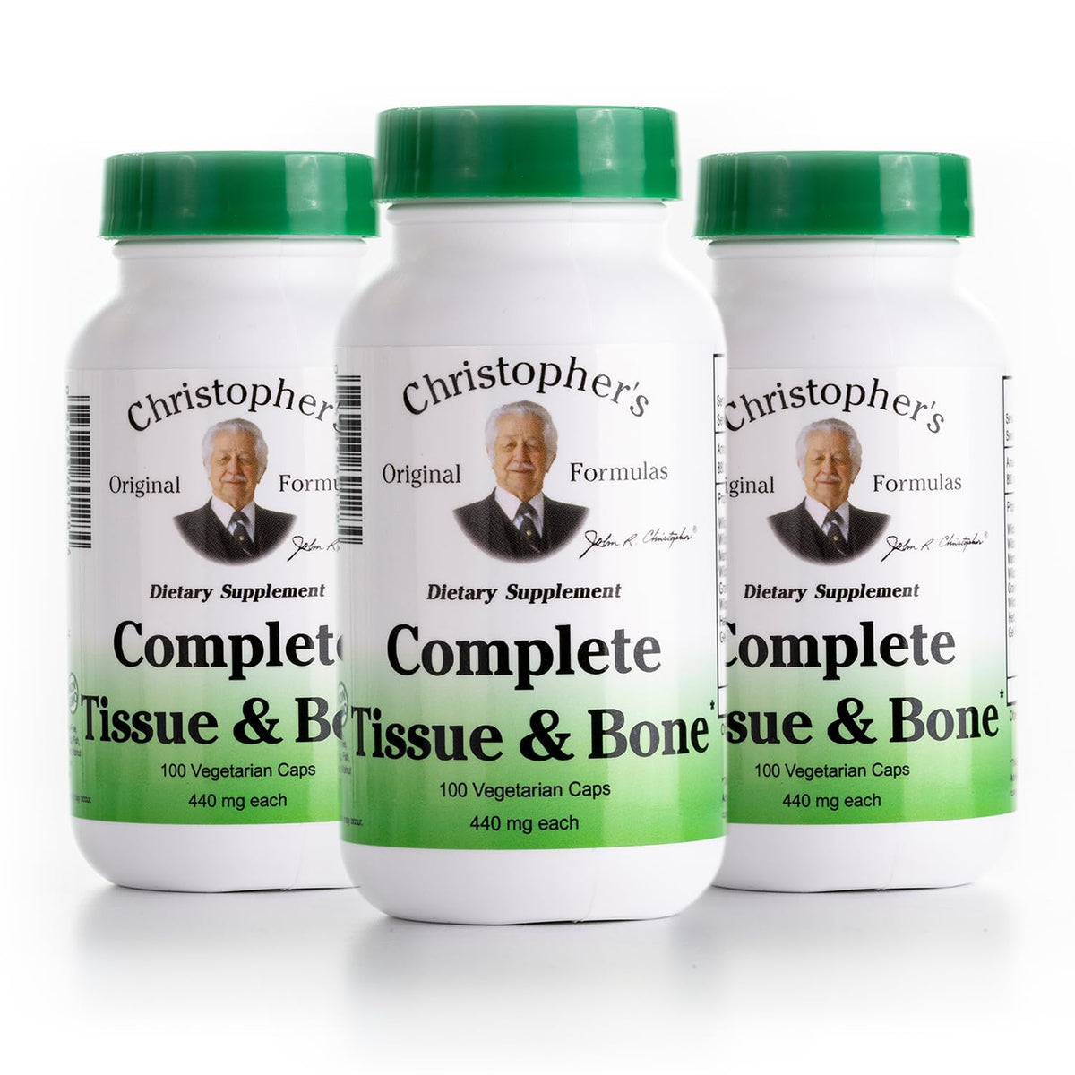 Christopher's Original Formulas Complete Tissue & Bone Formula – 100 VCaps | Herbal Support for Bones & Connective Tissue - Pack of 3 BritishVita | Premium UK Vitamins & Wellness Supplements