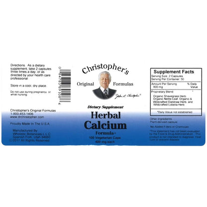 Christopher's Original Formulas Herbal Calcium - Natural Bone Support (4-Pack)
