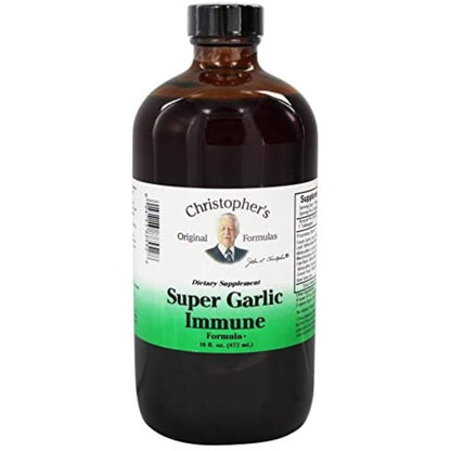 Christopher’s Original Formulas Super Garlic Immune Syrup – 16 fl oz – USA Made
