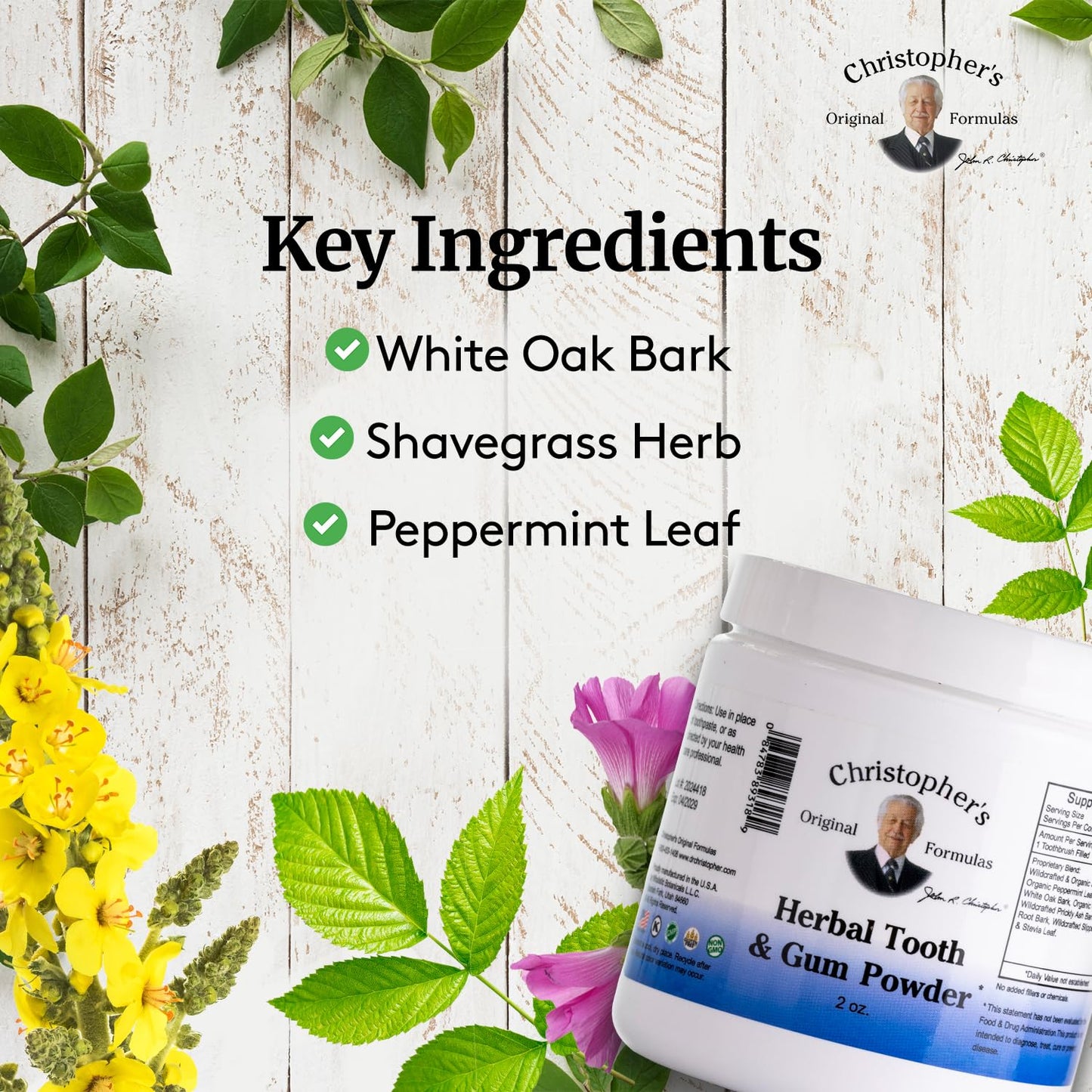 Christopher's Original Formulas Herbal Tooth & Gum Powder | Natural Plant-Based Oral Care